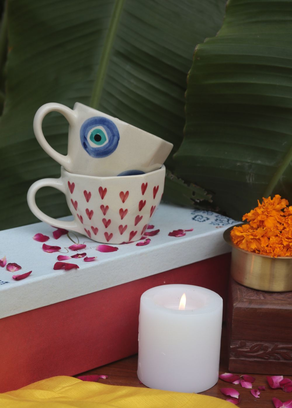 Heart & Evil Eye Mug Diwali Gift Box with premium quality material