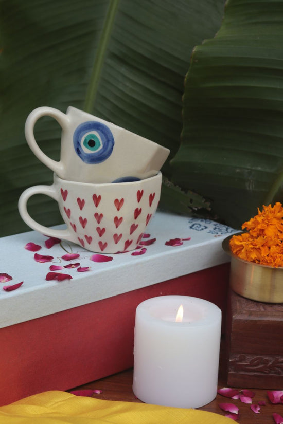 Heart & Evil Eye Mug Diwali Gift Box with premium quality material
