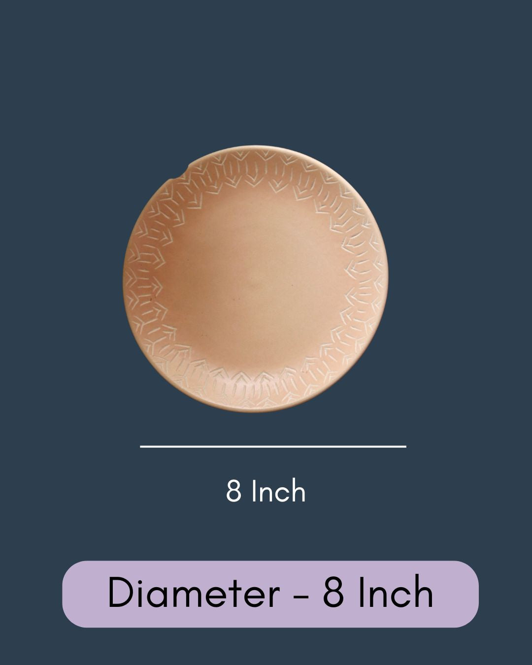 Blush Pink Carved Quarter Plate