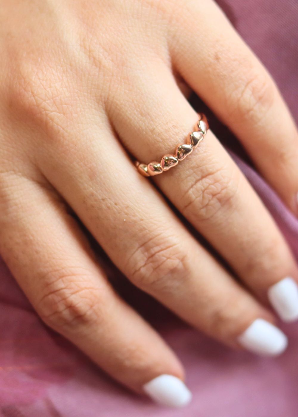 gold plated Little Heart Rings 