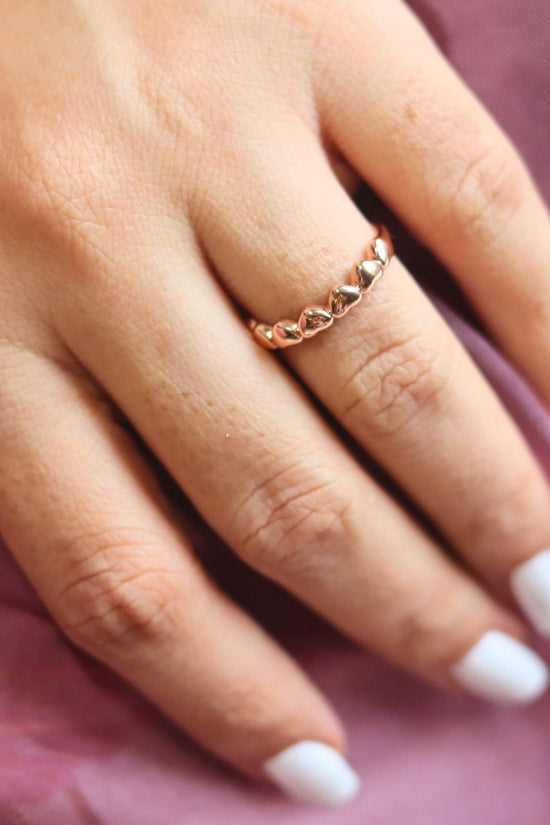 gold plated Little Heart Rings 