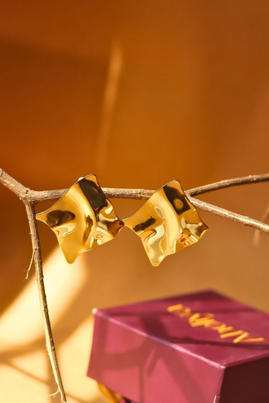 Asymmetrical Aura Earrings handmade in India