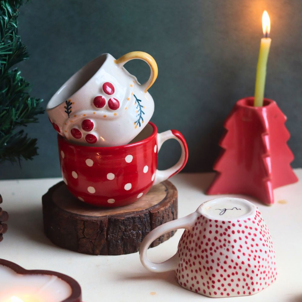 Handmade Set of 3 - Snowy Cheers Mug