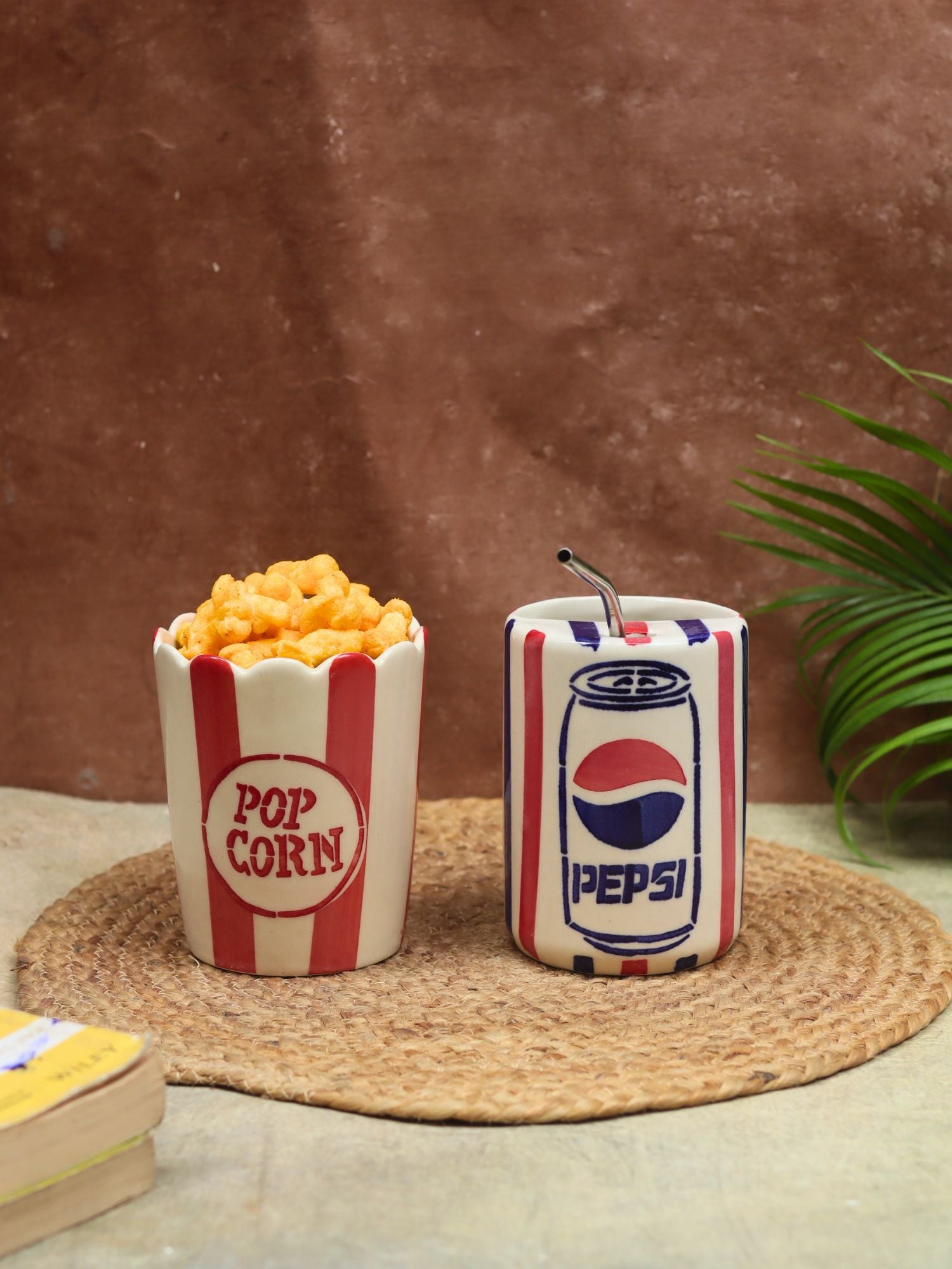 Handmade Set of 2 - Pepsi Tumbler & Popcorn Tub Combo