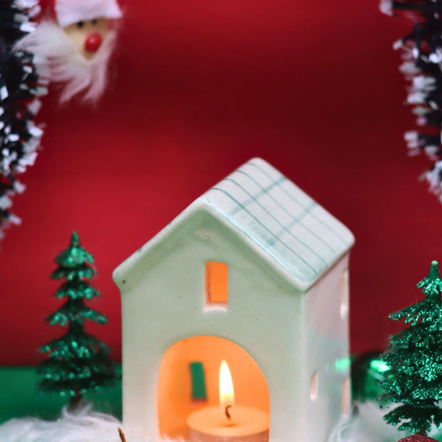 Green House Tea Light Holder handmade in India