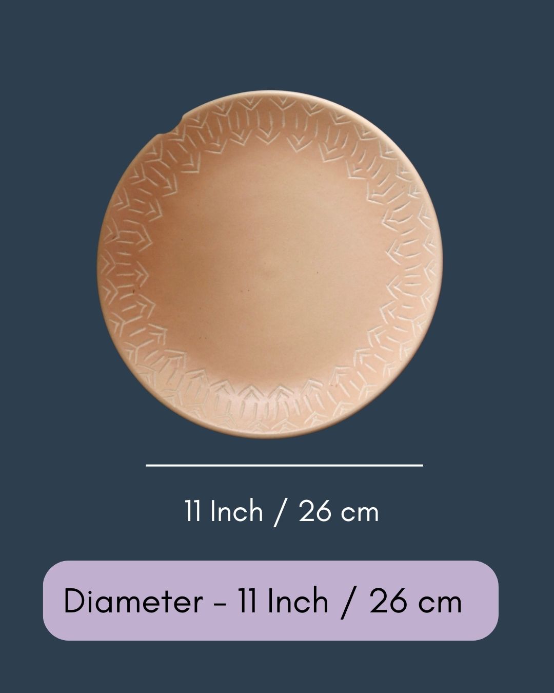 Blush Pink Carved Dinner Plate