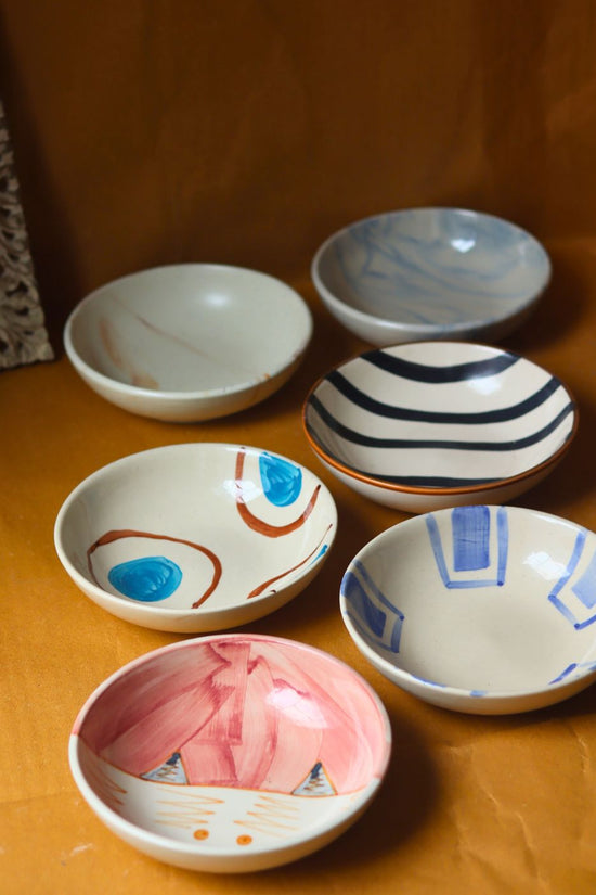Set of 6 Polka Charm Snack Bowls (for the price of 5)
