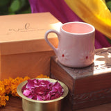 Pink Lily Mug Diwali Gift box handmade in india