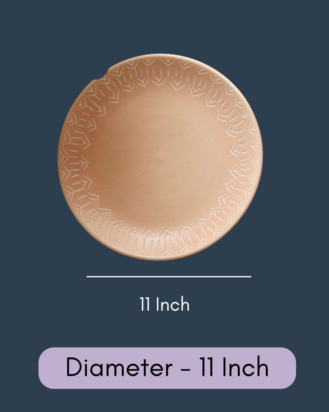 Blush Pink Carved Dinner Plate