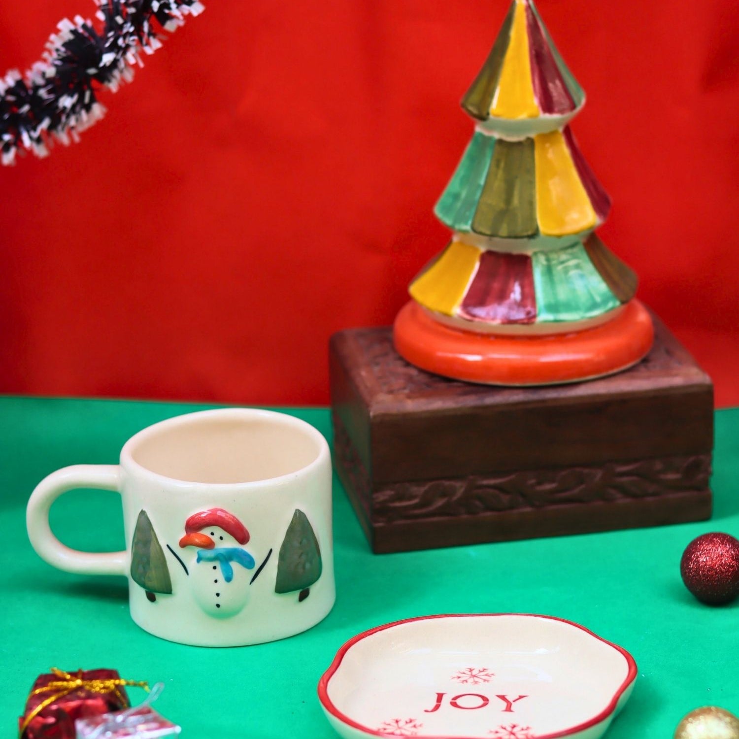 Set of 3 - Winter Wonderland combo made by ceramic