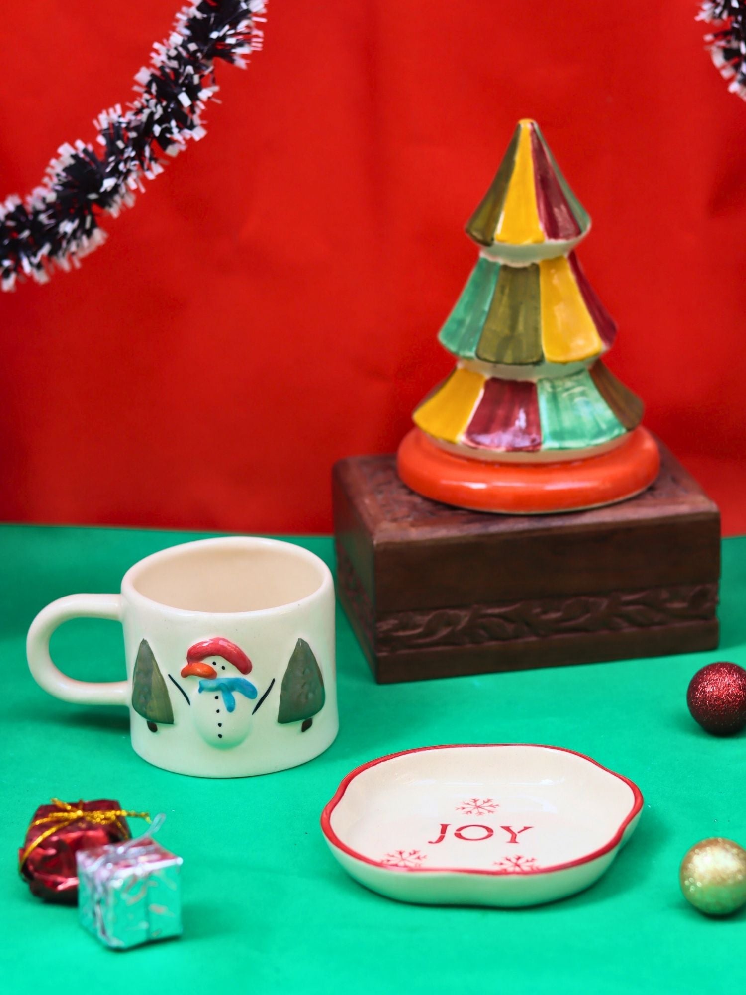 Set of 3 - Winter Wonderland combo made by ceramic