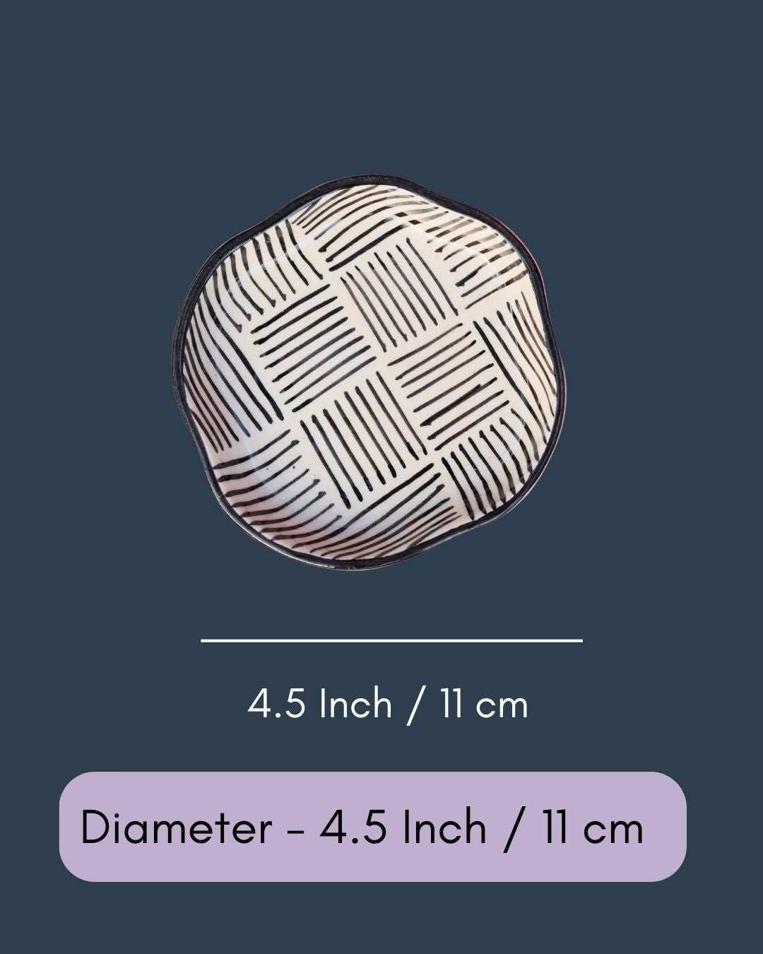 All Lines Handmade Dessert Plate