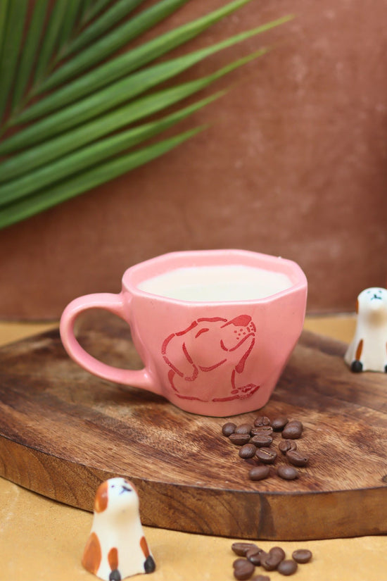 Pink Dog Mug microwave & dishwasher safe