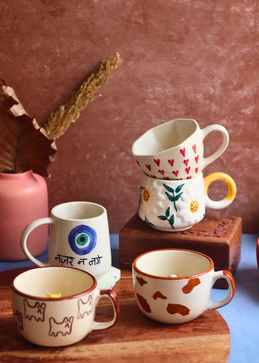 Handmade Set of 5 Hotselling Mugs