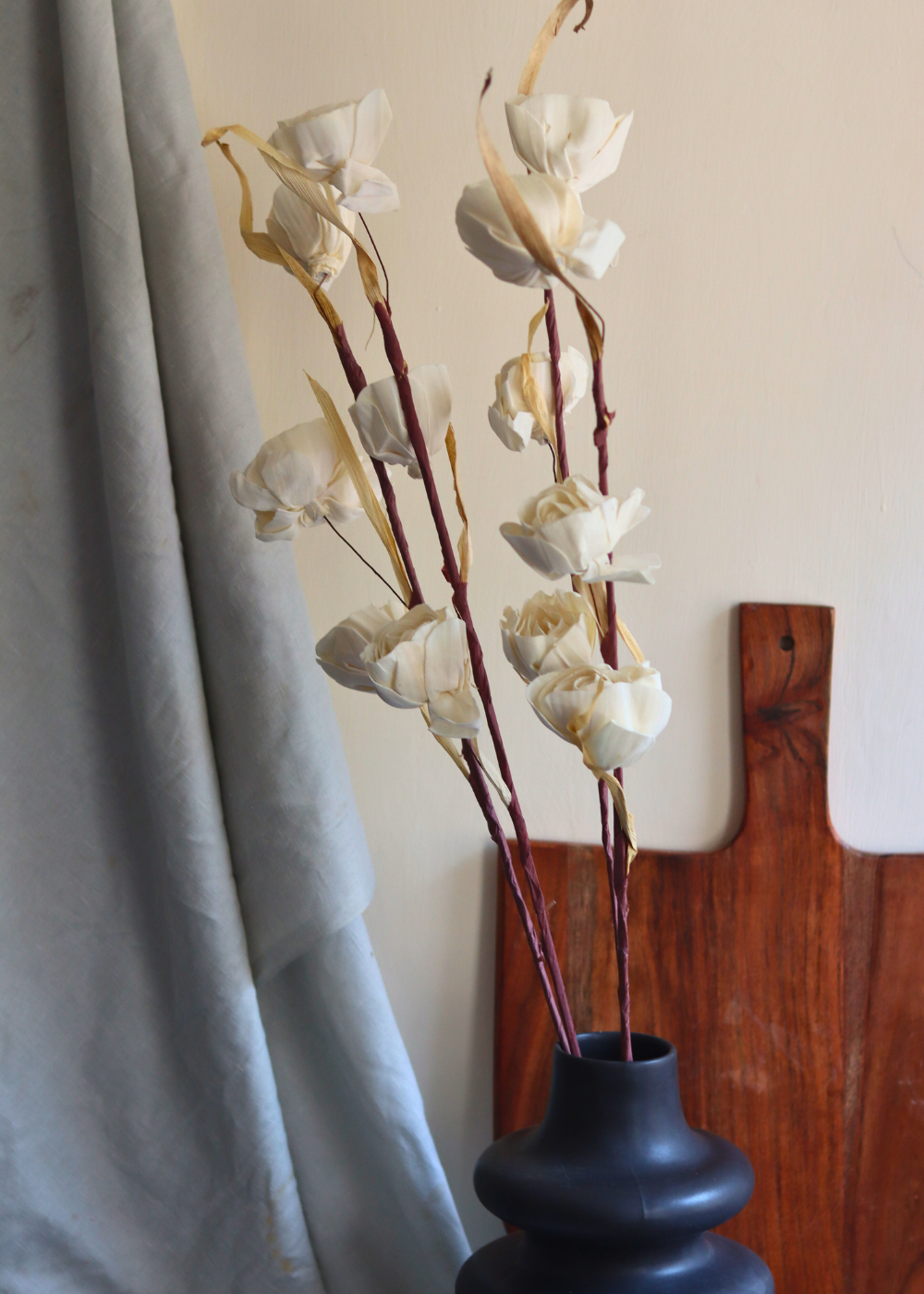 Dried Flowers White Peony Bunch 