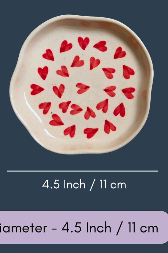 All Hearts - Handmade Dessert Plate