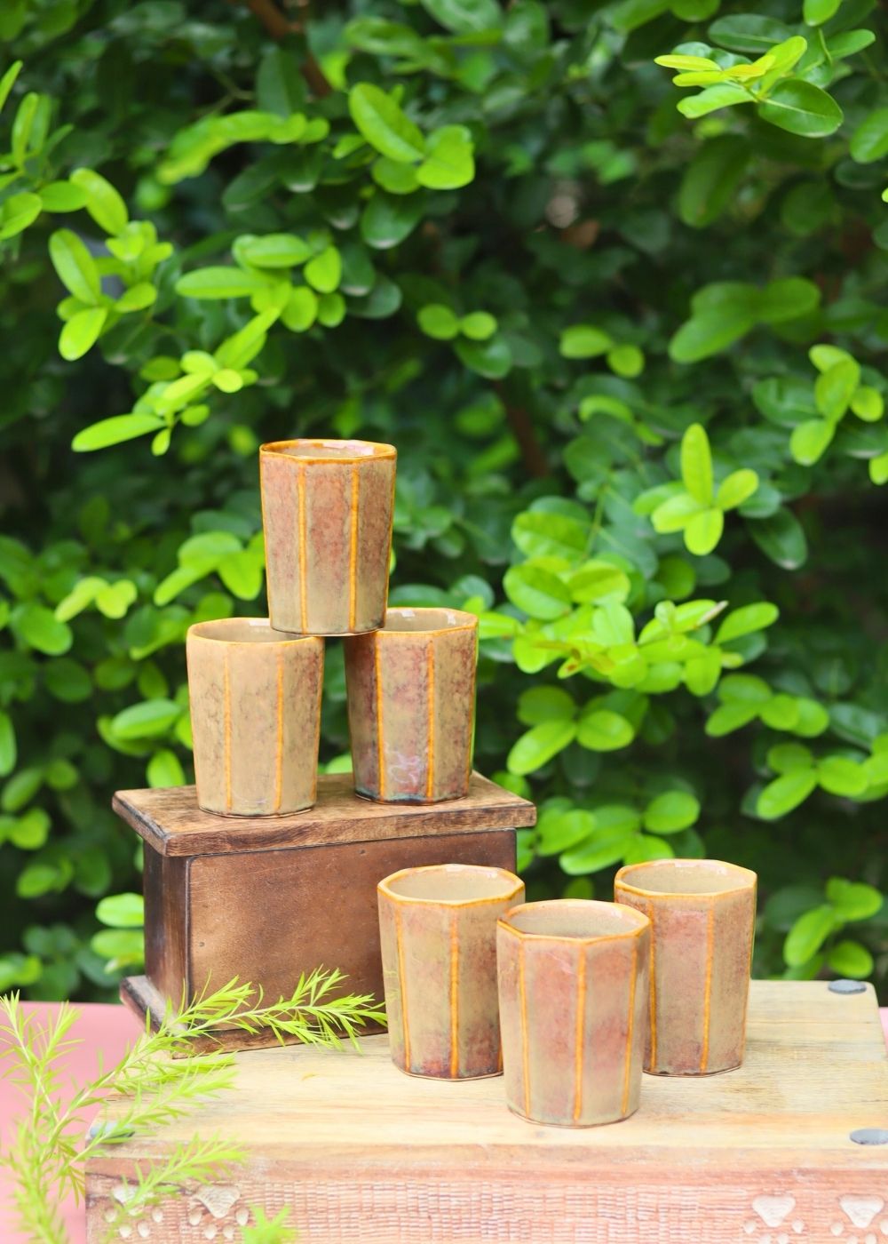 Set of 6 - Mustard Chai Kulhad with premium quality material