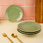pistachio stoneware quarter plate made by ceramic