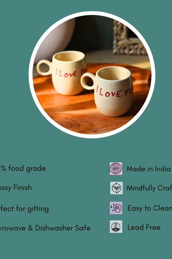I love you mug with details