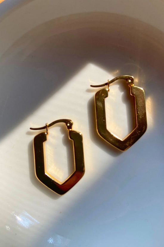 Anti tarnish Rollin' Gold Matte Hoops