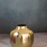 Handmade ceramic brass flower vase for home decoration 