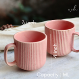 Lined Pink Coffee Mug