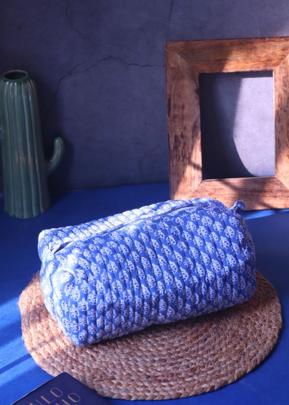 Indigo Toiletry Bag - Large made by cotton