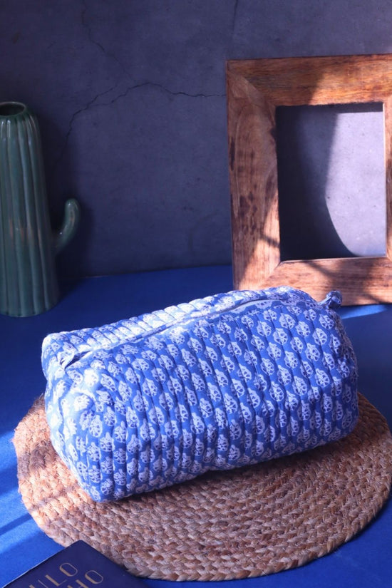 Indigo Toiletry Bag - Large made by cotton