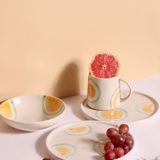 yellow & green Ring breakfast set - table for one 