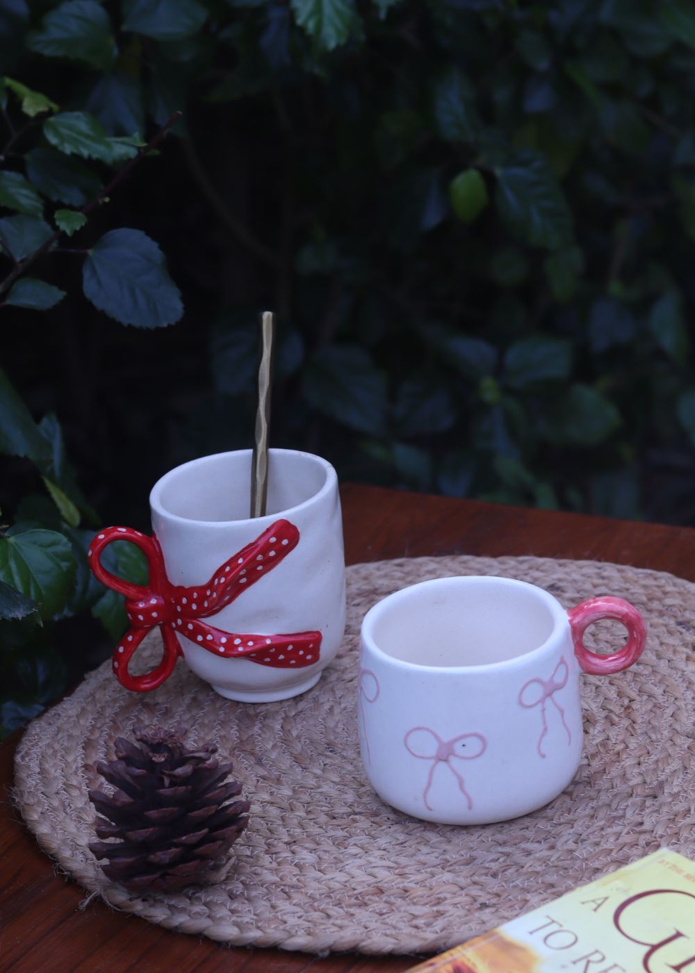 Pinteresty Bow Mug & Girlie Bow Mug made by ceramic