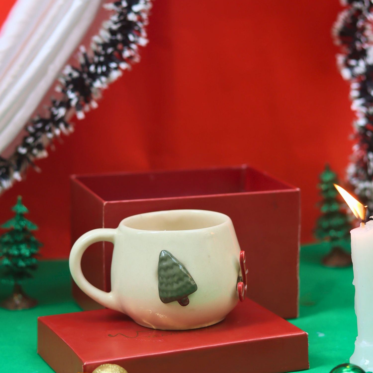 handmade Santa's Magnet  Mug in a Gift Box