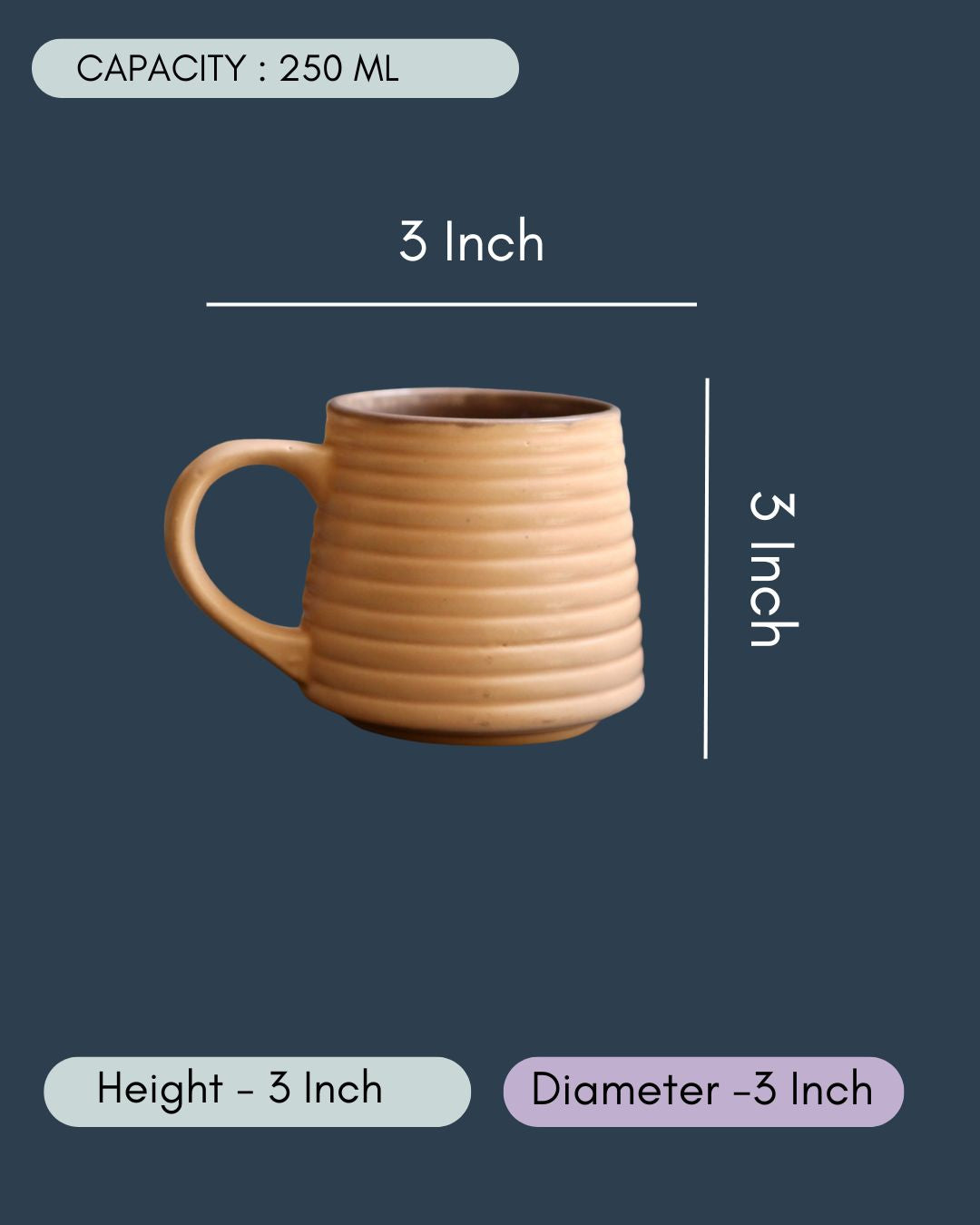 Peach & Grey Coffee Mug
