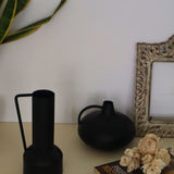 set of 2 metal vase 