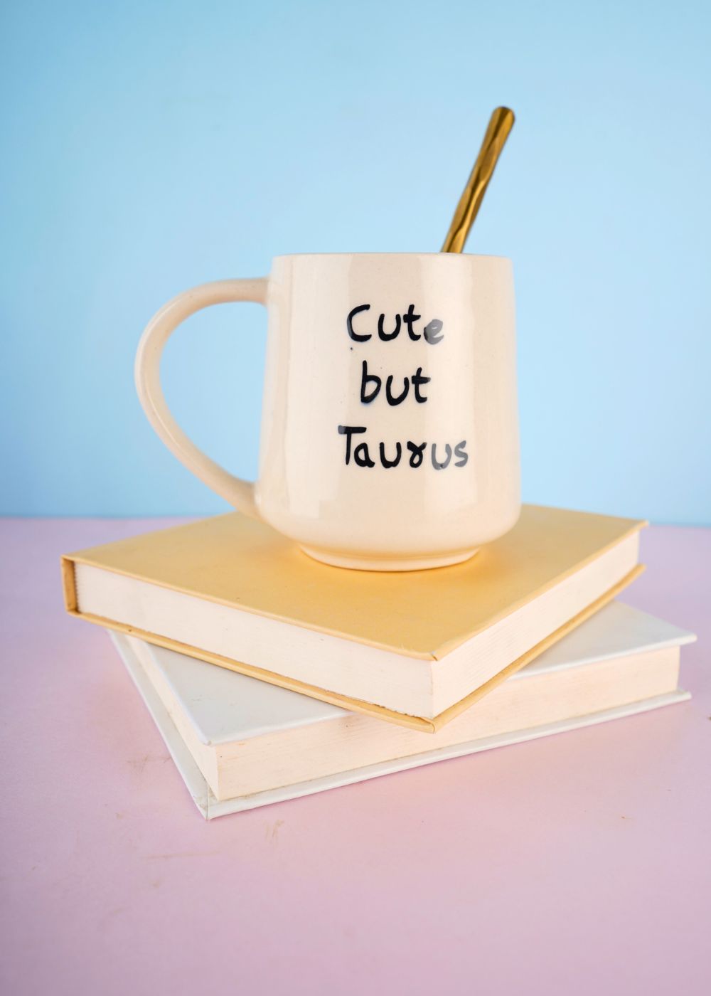 handmade cute but taurus mug 