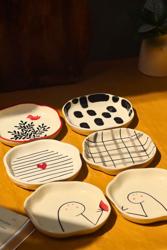 Set of 6 Tasty Treat Handmade Dessert plate (for the price of 5)