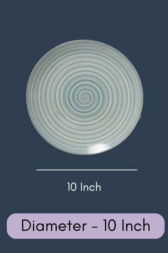 Green Spiral Dinner Plate