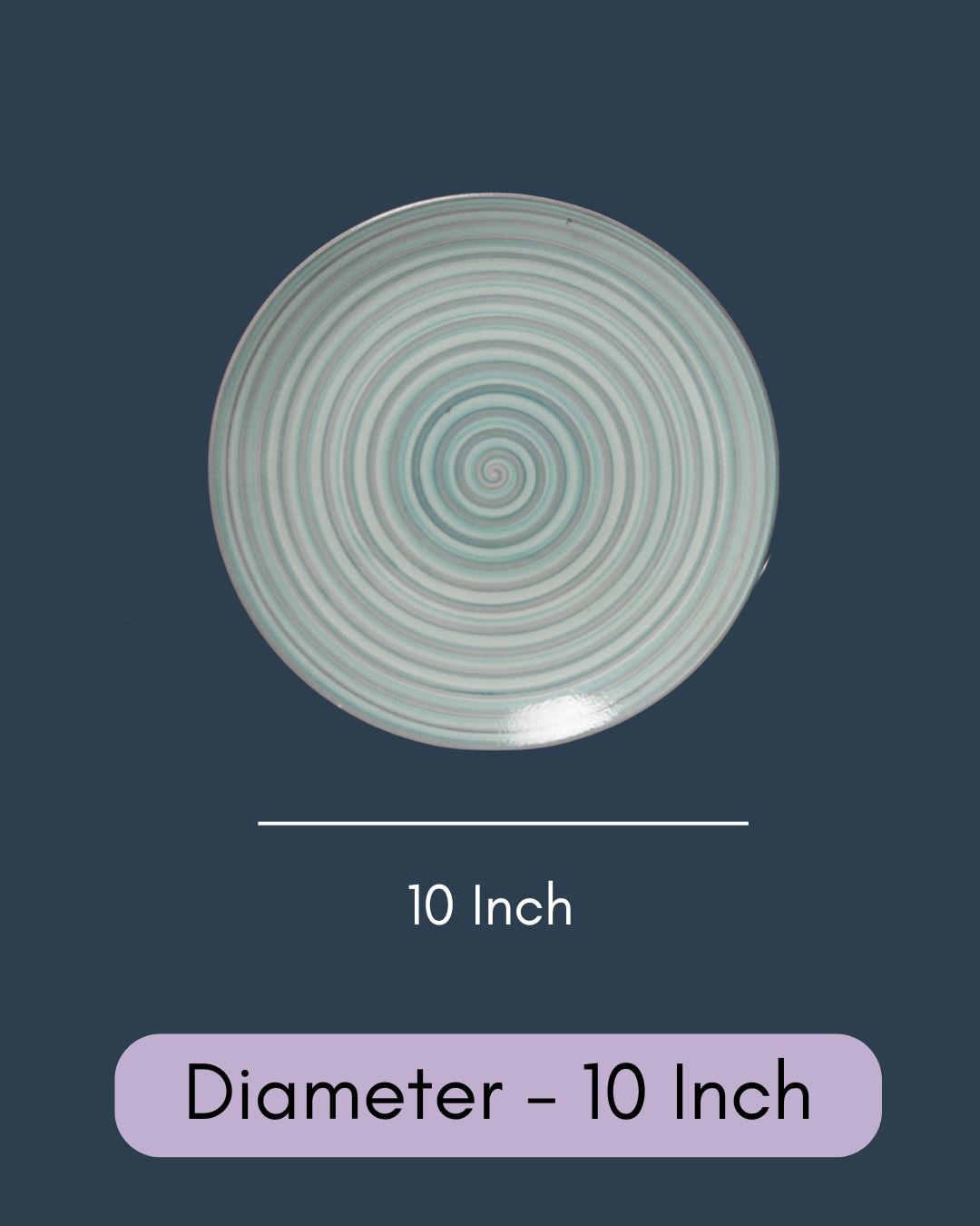 Green Spiral Dinner Plate