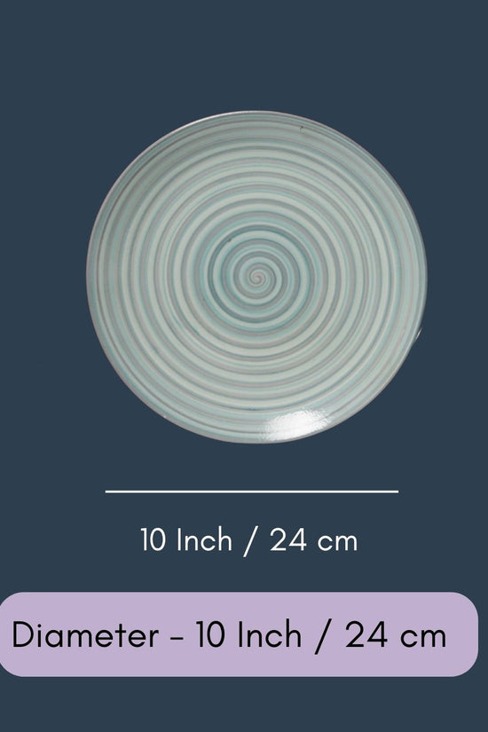 Green Spiral Dinner Plate