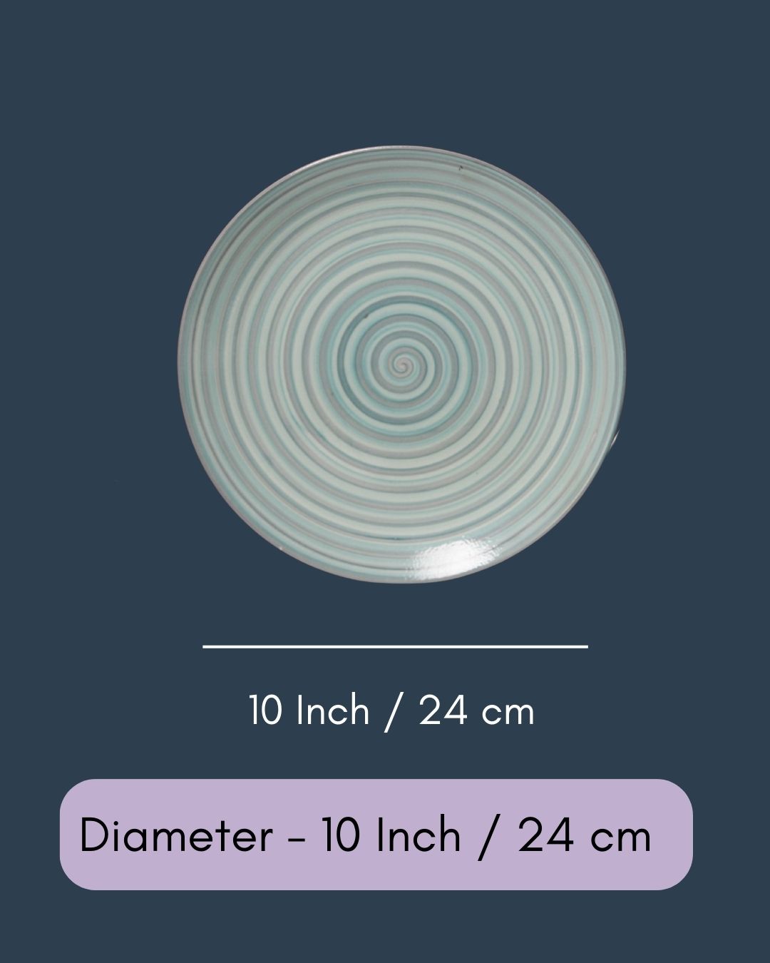 Green Spiral Dinner Plate