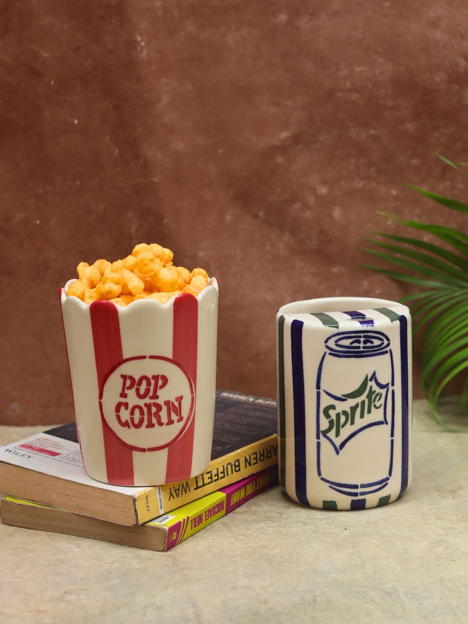 Set of 2 - Sprite Tumbler & Popcorn Tub Combo handmade in India