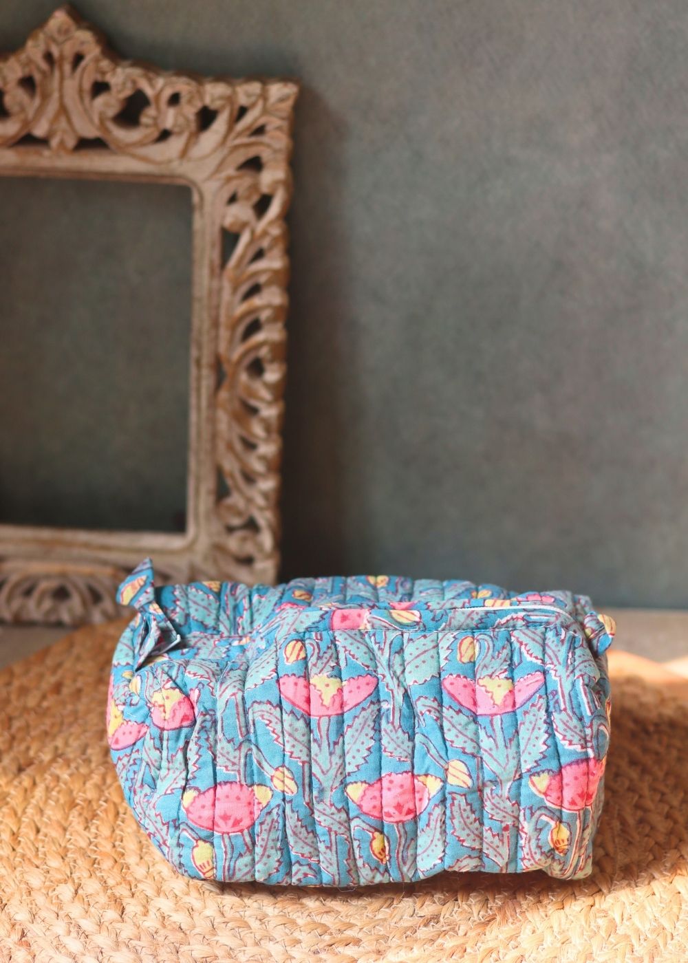 peacock garden toiletry bag with small size