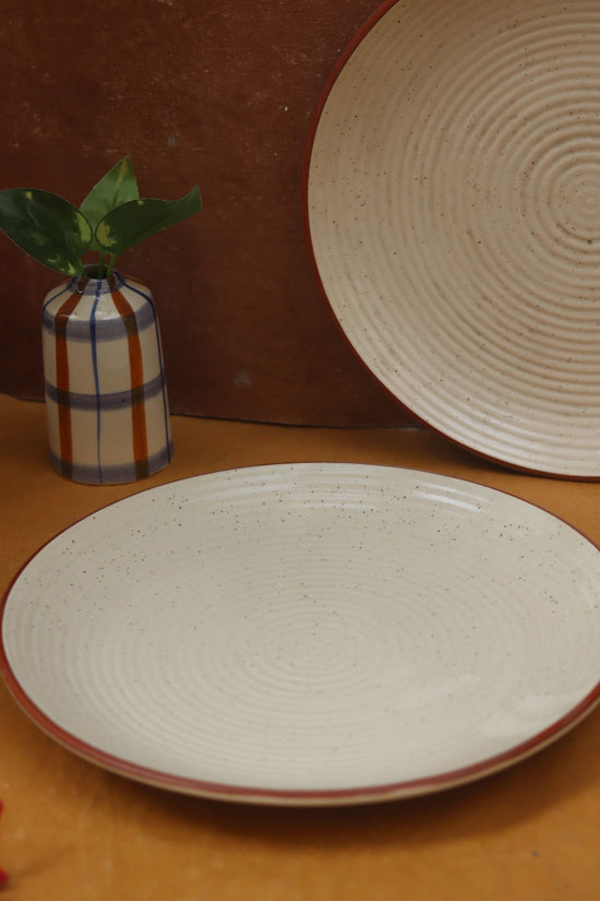 Spiral Dinner Plate - White with premium quality material