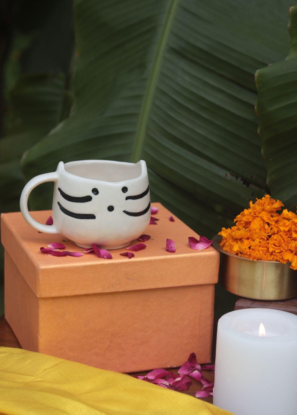 Handmade Kitty Mug Diwali Gift Box