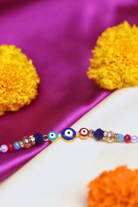 handmade Vibrant Evil Eye Rakhi
