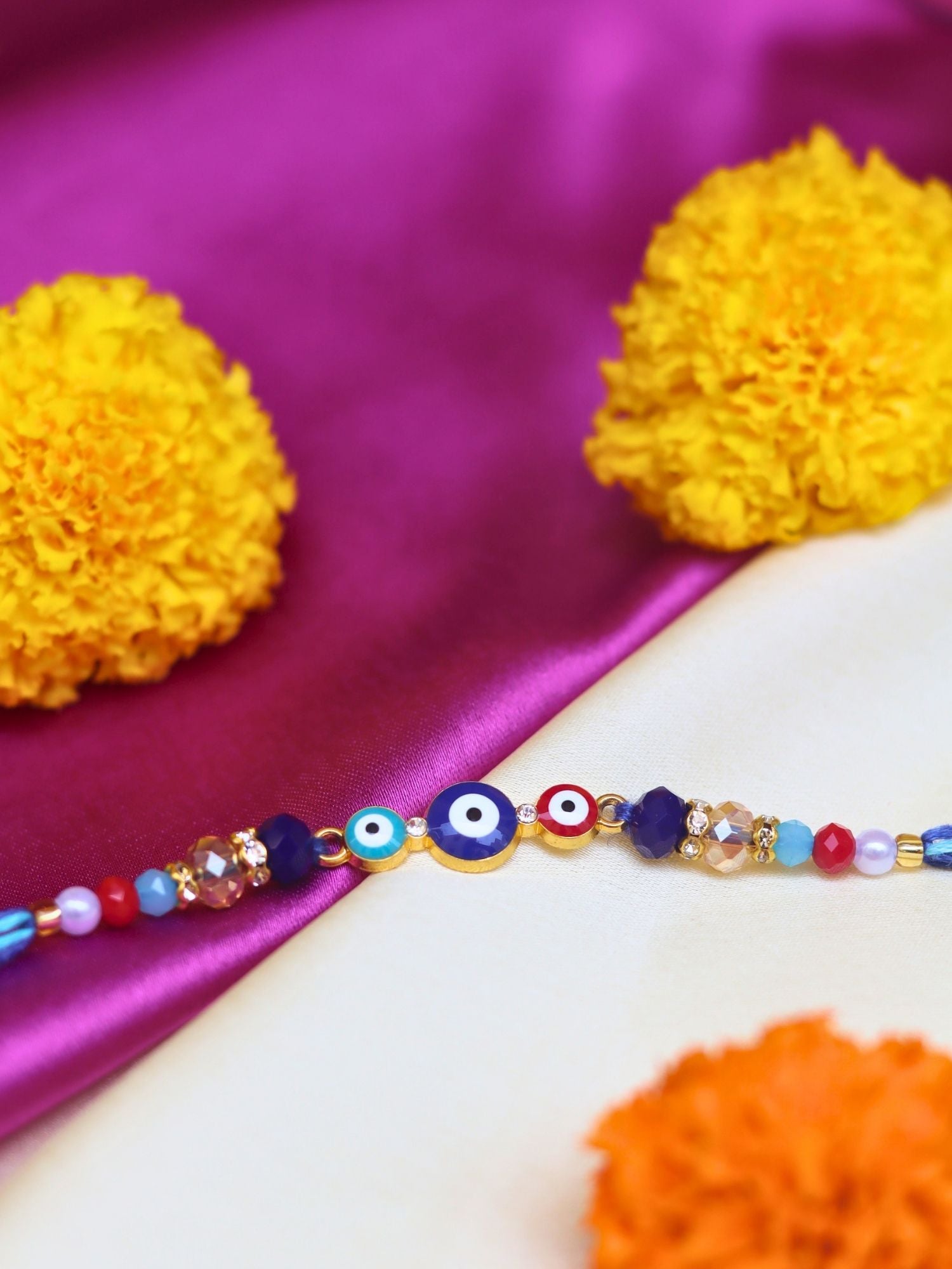 handmade Vibrant Evil Eye Rakhi
