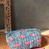 peacock garden toiletry bag made by cotton