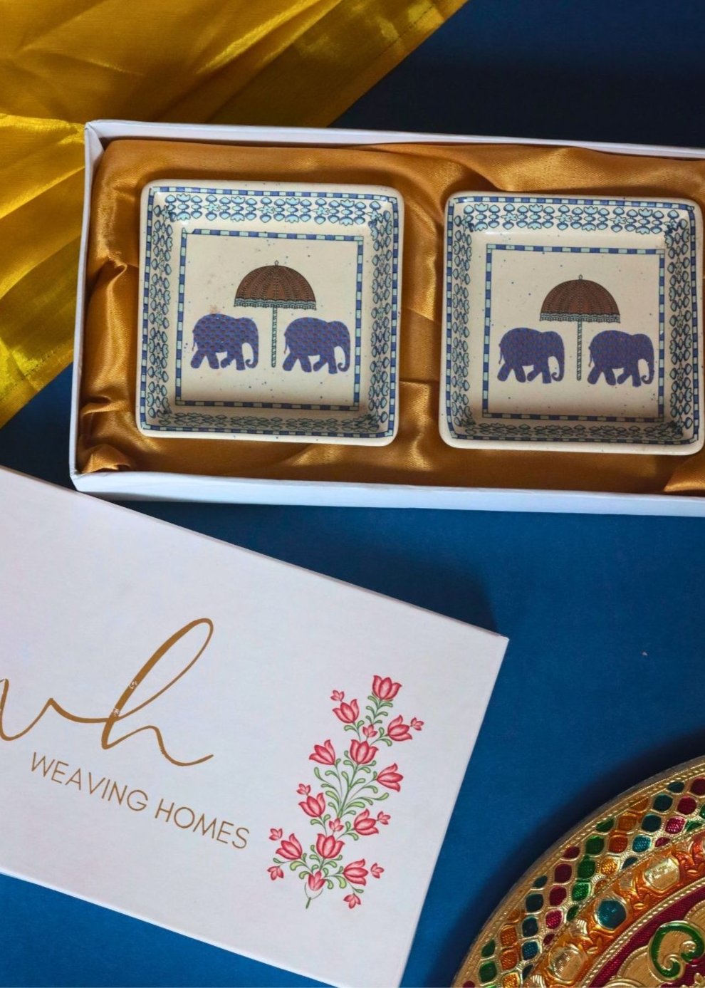 Gaj Platter in a Gift Box handmade in india