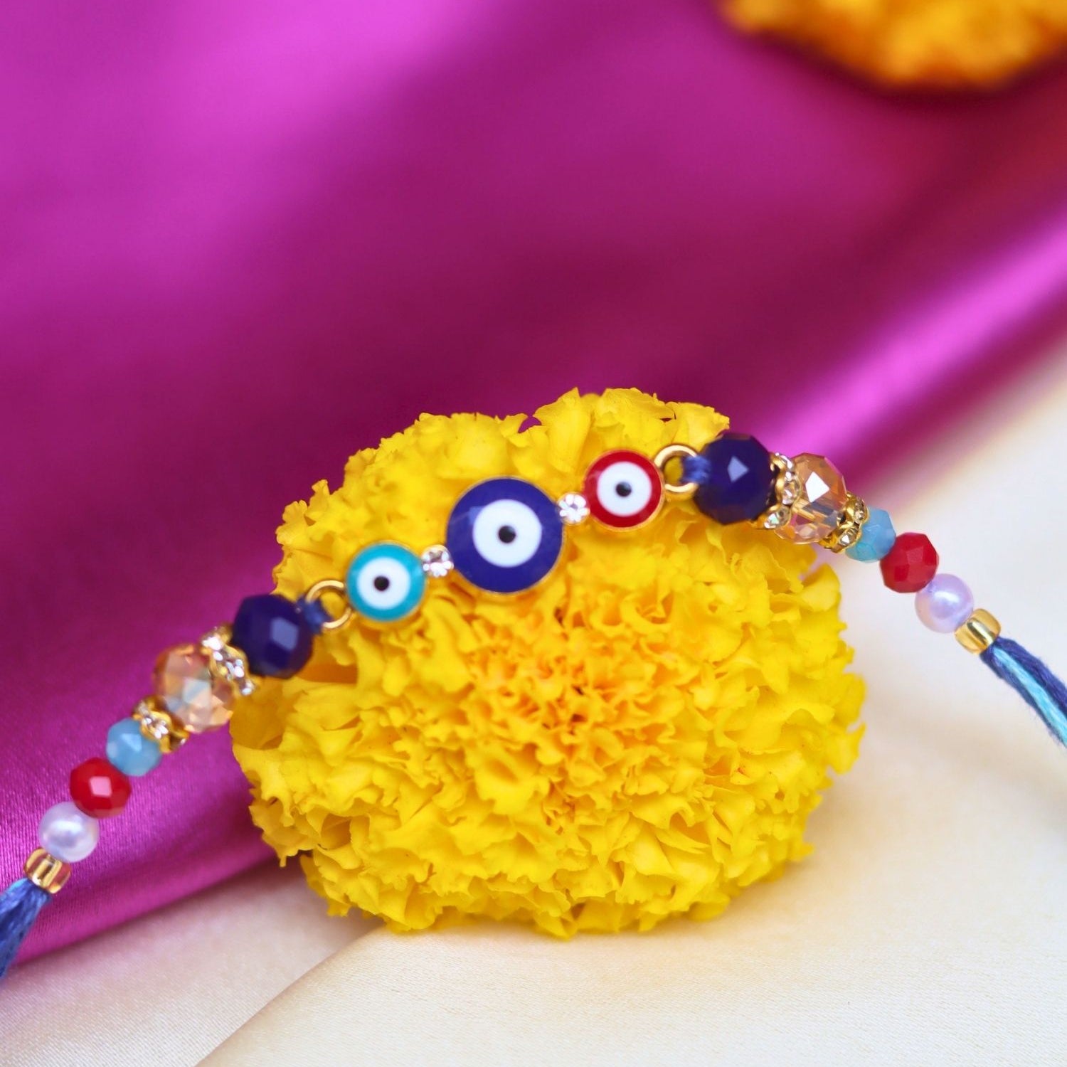 Vibrant Evil Eye Rakhi with premium quality material