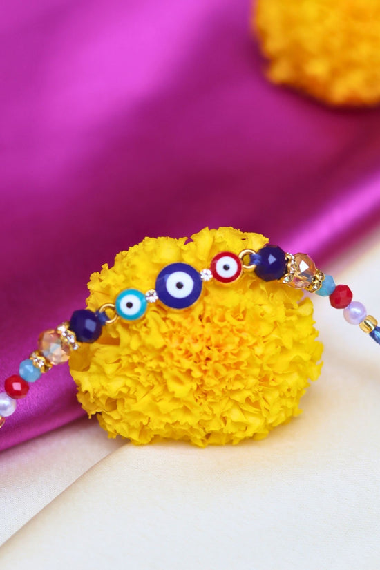 Vibrant Evil Eye Rakhi with premium quality material