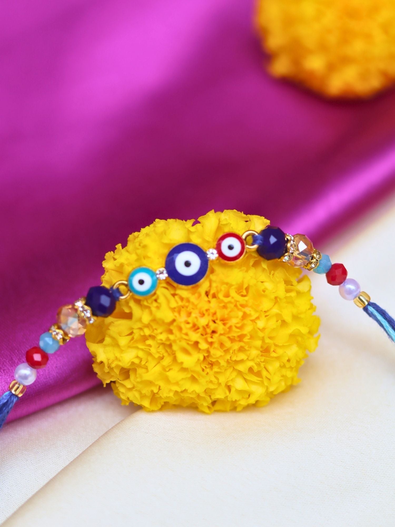 Vibrant Evil Eye Rakhi with premium quality material